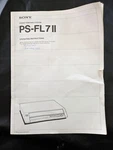 Sony Stereo Turntable PS-FL7II Manual Operating Instructions. Fixed Price $32.99.