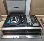 Vintage Electrophonic 4D Sound System Record Player 8-TRACK Am/fm Radio Tuner. Fixed Price $40.00.