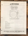 Mitsubishi DP-51 Record Player / Turntable Service Manual *original*. Fixed Price $24.97.