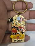 Sydney Monogramed Keychain Walt Disney World Mickey Minnie Pluto Gold Tone C115. Fixed Price $5.95.