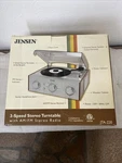 Jensen JTA-220 3-SPD. Stereo Vinyl Record Turntable/amfm Radio Built-in Spkrs.. Fixed Price $40.00.