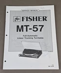 Fisher Turntable MT-57 Service Manual D-3539. Fixed Price $54.95.