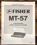 Fisher MT-57 Record Player / Turntable Service Manual *original*. Fixed Price $19.97.
