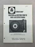 Bsr C101 C107 Original Service Manual Free Shipping. Fixed Price $14.00.