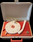 Vintage Record Portable Player Speed Red Works Sounds Good V211N. Fixed Price $34.99.