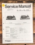 Technics SL-20A Record Player / Turntable Service Manual *original*. Fixed Price $24.97.