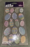 Scrapbooking Crafts Sticko Stickers Easter Eggs Bunny Ears Decorated. 1 Pack. Fixed Price $5.50.