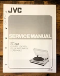 Jvc QL-F61 Record Player / Turntable Service Manual *original*. Fixed Price $29.97.