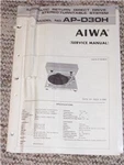 Original Aiwa AP-D30H Turntable System Service Manual. Fixed Price $8.98.