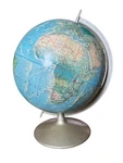 Vtg Rand Mcnally World Portrait Topographical 17" Globe Soviet Union Metal Base. Fixed Price $33.99.