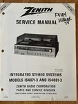 Zenith HF-44 IS4071-3 IS4081-3 Integrated Stereo System Original Service Manual. Fixed Price $24.94.