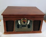 Art+sound AR4001 Brown Record Player Turntable Am/fm Aux Retro Audio. Fixed Price $99.00.