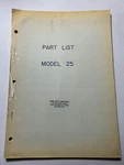 Marantz Model 25 Stereophonic Receiver Parts List Vintage. Fixed Price $24.99.