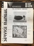Kenwood KD-52F -52FB Record Player / Turntable Service Manual *original*. Fixed Price $14.97.