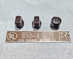 3 Knobs - Capitol Phonograph Turntable Model U14 Brown Bakelite. Fixed Price $30.00.