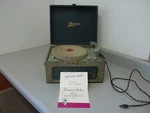 Zenith Minuet Portable Record Player With Operating Guide Model YP-6. Fixed Price $50.00.