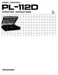 Pioneer PL-112D Turntable Owners Manual. Fixed Price $22.24.