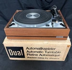 Dual 1229 Turntable, Walnut Base With Dust Cover, Original Box, One Owner. Fixed Price $850.00.