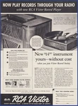 Vintage 1938 Rca Victor Model R-93B Record Player Radio Ephemera 30'S Print. Fixed Price $14.95.