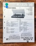 Sony PS-LX320 PS-LX340 Record Player / Turntable Service Manual *original*. Fixed Price $19.97.