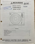 Mitsubishi M-L2200 Turntable Original Service Repair Manual. Fixed Price $15.95.