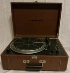 Crosley CR6250A-TA Portable Record Players, Power Cord, Not Tested. Fixed Price $37.49.