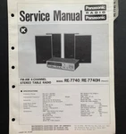 Panasonic RE-7740 Fm-am 4-CHANNEL Stereo Table Radio Original Service Manual. Fixed Price $19.99.