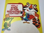 1978 Kellogg Cereal Box Display Tony Tiger Dig Um Toucan Sam 13X23 Stick Up. Fixed Price $100.00.