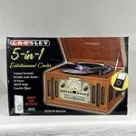 New Crosley 5 1 Entertainment Center CR704-PA Musician Turntable Am/fm Cd. Fixed Price $79.99.