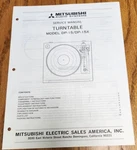Mitsubishi DP-15/DP-15X Turntable Service Manual Original. Fixed Price $12.50.