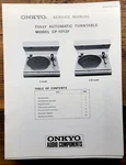 Onkyo CP-1012F Record Player / Turntable Service Manual *original*. Fixed Price $24.97.