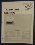 Toshiba SR-355 Direct Drive Record Player Original Service Repair Manual. Fixed Price $24.94.