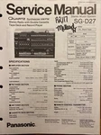 Panasonic SG-D27 Am/fm Stereo Radio With Double Cassette/turntable Repair Manual. Fixed Price $14.94.
