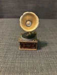 Vintage Monarch Phonograph Enamel Hinged Trinket Box Record Player. Fixed Price $25.00.