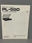 Vtg Original Pioneer PL-550 Record Player / Turntable Owner User's Manual. Fixed Price $34.95.