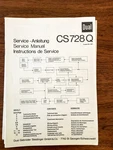 Dual Cs 728 Q Record Player / Turntable Service Manual *original*. Fixed Price $19.97.