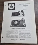 Bsr AA50 Turntable Series Service Manual - Oem. Fixed Price $9.50.