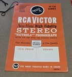 Original Rca Victor New High Fidelity Stereo Victrola Phonograph Paper Tag. Fixed Price $15.00.