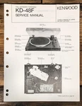 Kenwood KD-48F Record Player / Turntable Service Manual *original*. Fixed Price $14.97.