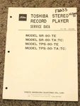 Toshiba SR-80 TPS-80 Stereo Turntable Original Service Repair Manual. Fixed Price $31.94.