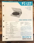 Sony PS-LX7 Record Player / Turntable Service Manual *original*. Fixed Price $24.97.
