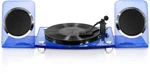 New Victrola Modern Acrylic Turntable & Wireless Speakers - Blue. Fixed Price $269.99.