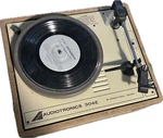 Vintage Audiotronics 304E Record Player Turntable Bi-directional Sound Portable. Fixed Price $44.98.
