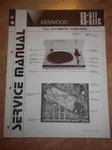 Kenwood Service Manual KD-51F Turntable Original Repair. Fixed Price $10.98.