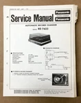 Panasonic RD-7623 Record Player / Turntable Service Manual *original*. Fixed Price $19.97.