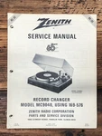 Zenith MC9040 169-576 Record Player / Turntable Service Manual *original* #2. Fixed Price $19.97.