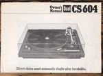 Dual Cs 604 Record Player / Turntable Owners User Manual *original*. Fixed Price $24.97.