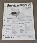 Technics Turntable SL-D35 Service Manual D-4449. Fixed Price $54.95.