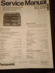 Panasonic SG-D36 Service Manual Quartz Synthesizer Stereo Music Center Original. Fixed Price $19.99.