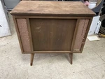 Antique Arvin Stereo Inside Cabinet (model: 77P18). Fixed Price $229.99.